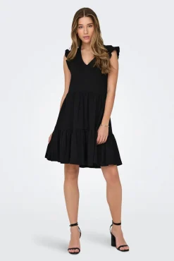 Only Vestido corto manga corta