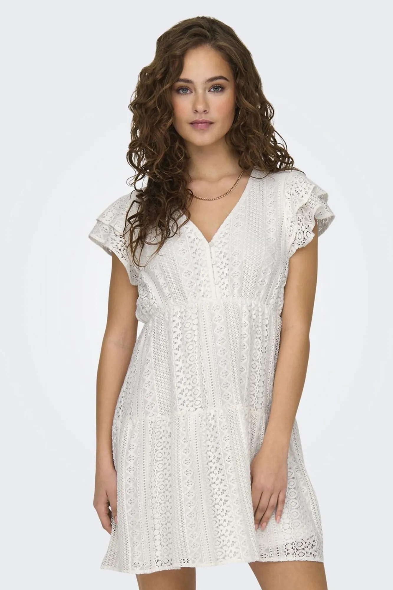 Only Vestido corto manga corta