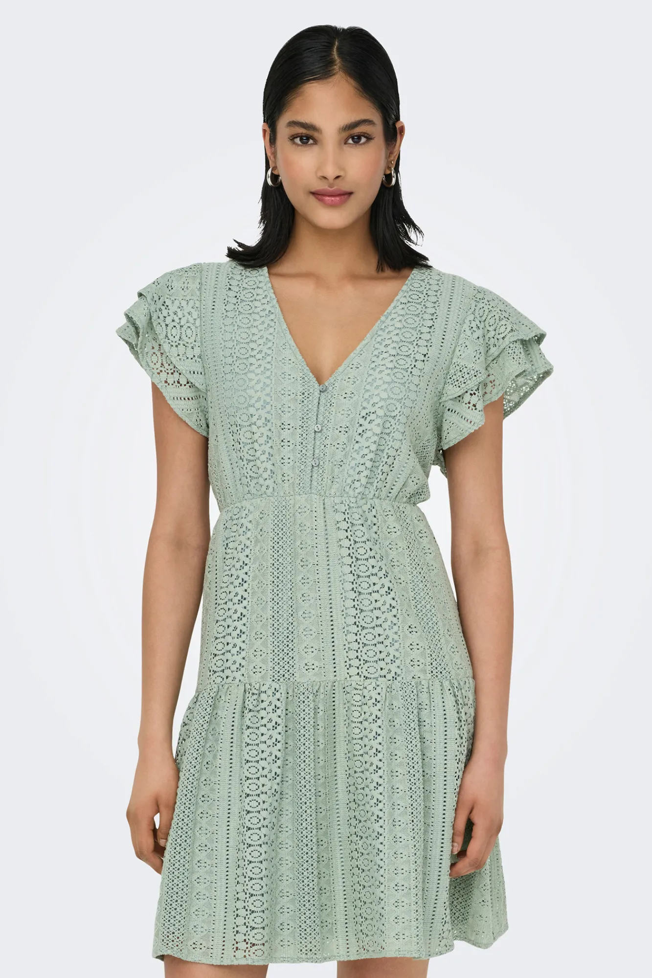 Only Vestido corto manga corta