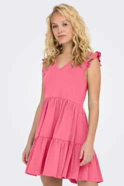 Only Vestido corto manga corta