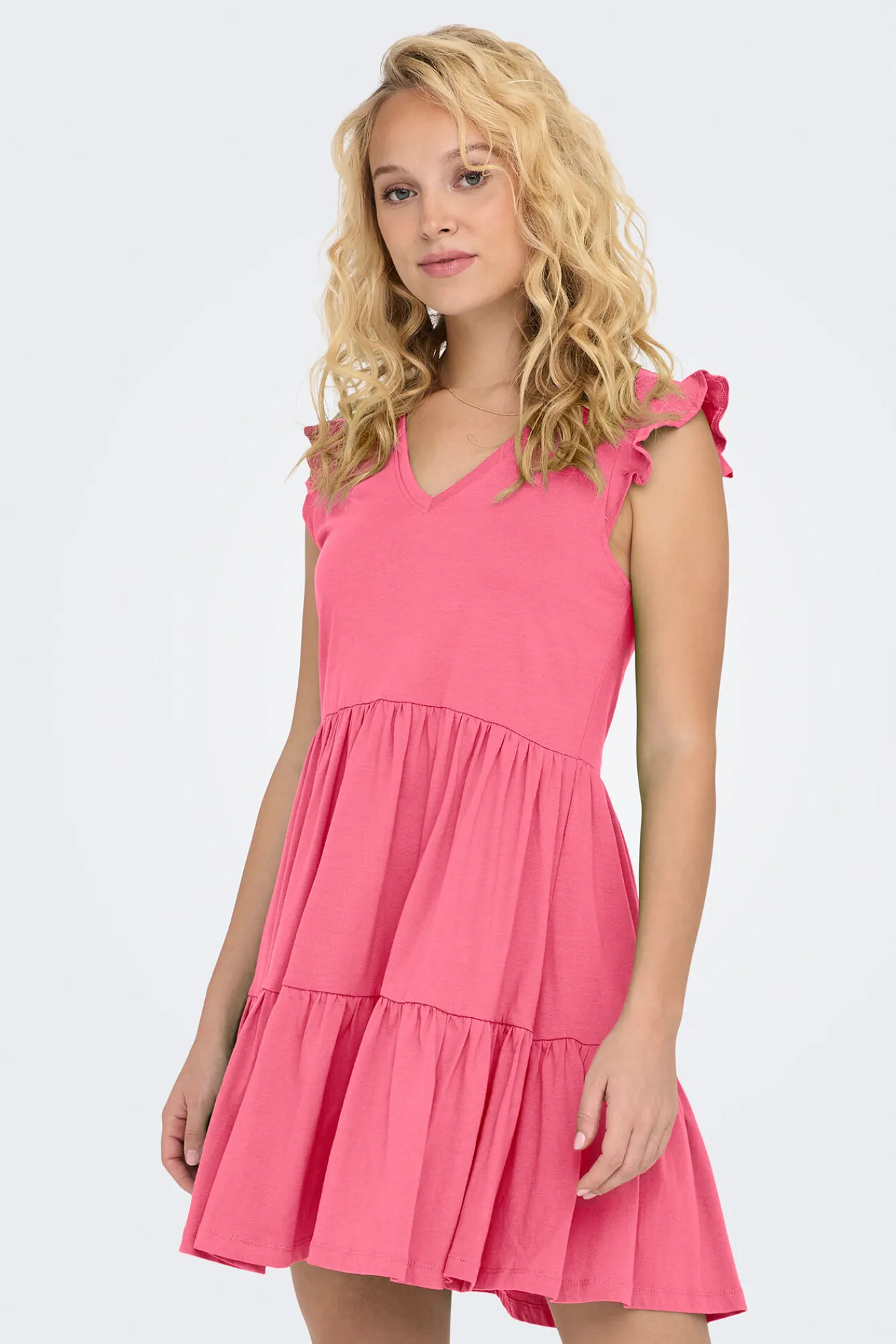 Only Vestido corto manga corta