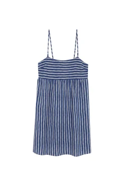 Women'secret Vestido corto rayas azul