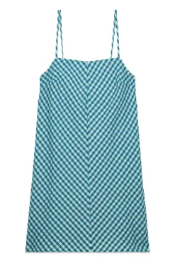 Women'secret Vestido corto tirantes cuadros vichy verde