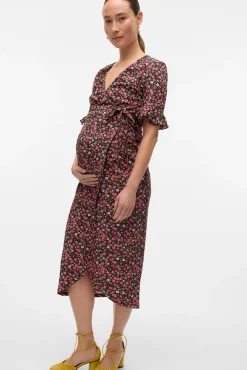 Mamalicious Vestido de manga corta maternity y lactancia