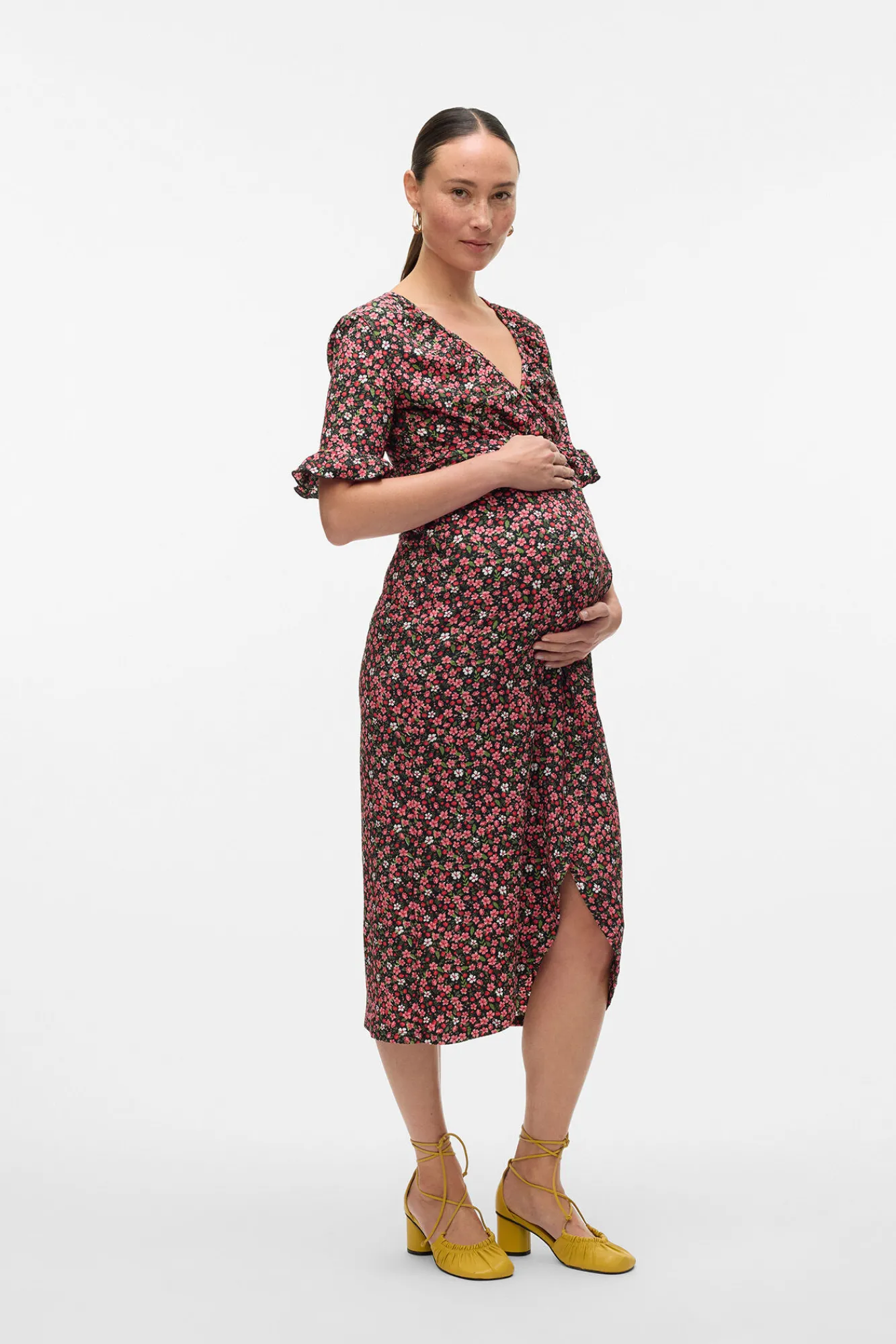 Mamalicious Vestido de manga corta maternity y lactancia