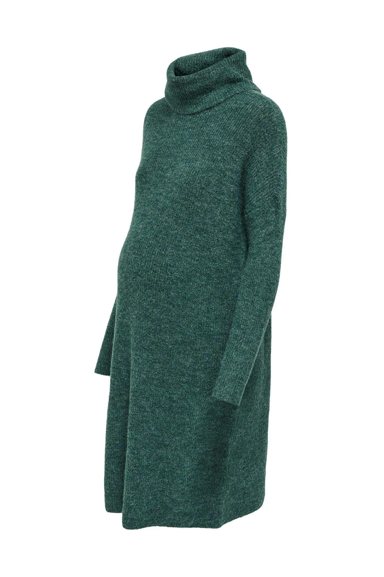 Only Maternity Vestido de punto corto cuello vuelto premamá