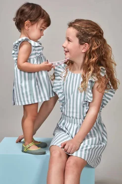 Crianças Gocco Vestido de rayas de punto