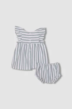 Crianças Gocco Vestido de rayas de punto