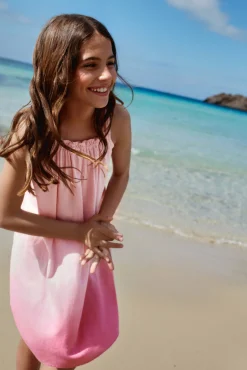 Crianças Springfield Kids Vestido dip dye rosa niña