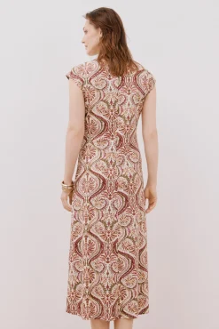 Cortefiel Vestido escote pico contraste