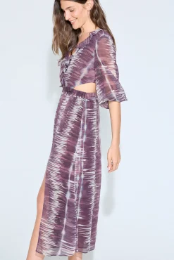 Slowlove Vestido estampado cut outs