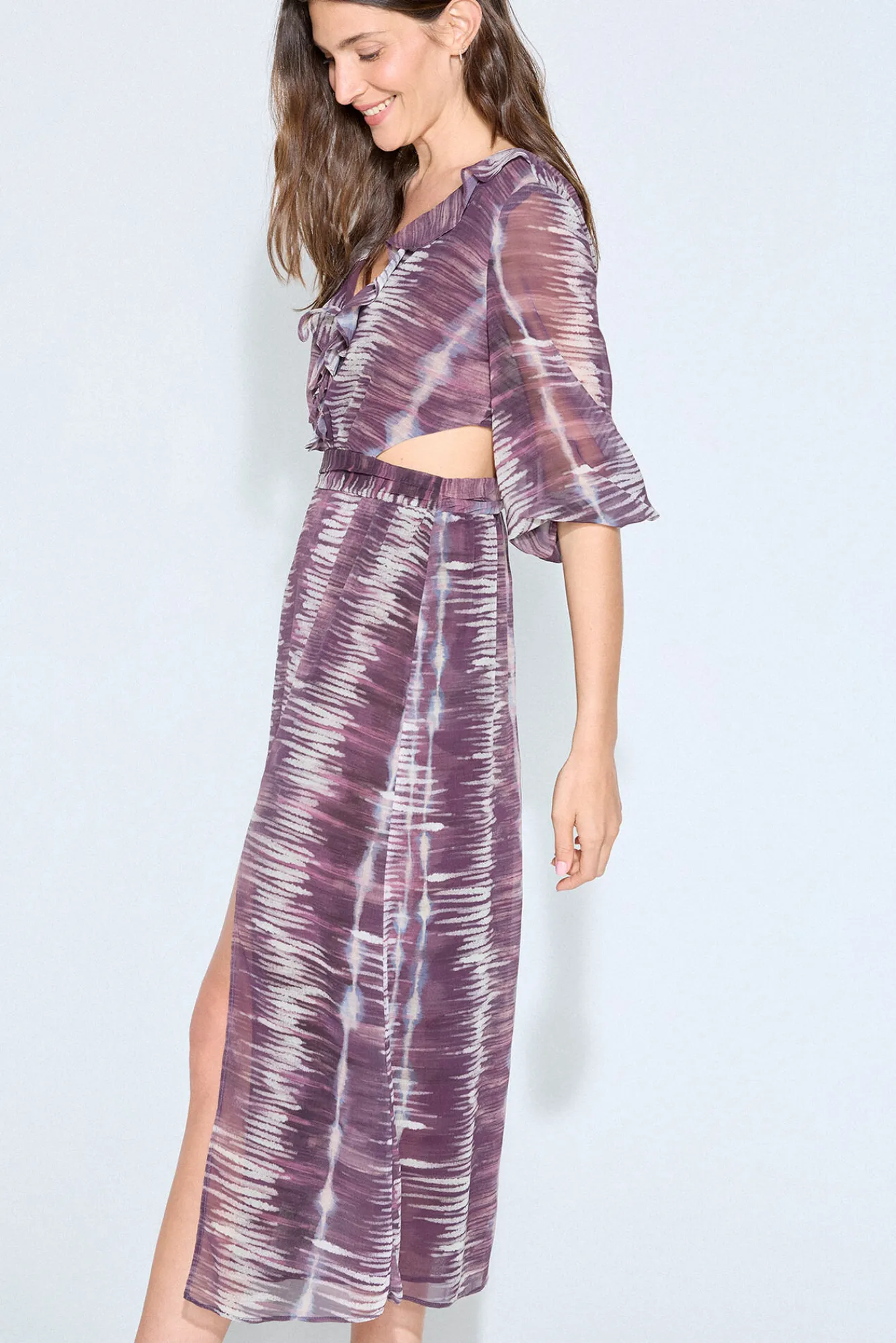 Slowlove Vestido estampado cut outs