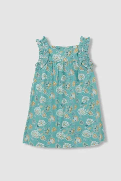 Crianças Gocco Vestido estampado flores azul claro