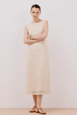 Cortefiel Vestido halter estructura lurex