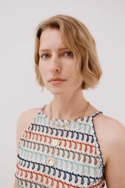 Slowlove Vestido halter multicolor