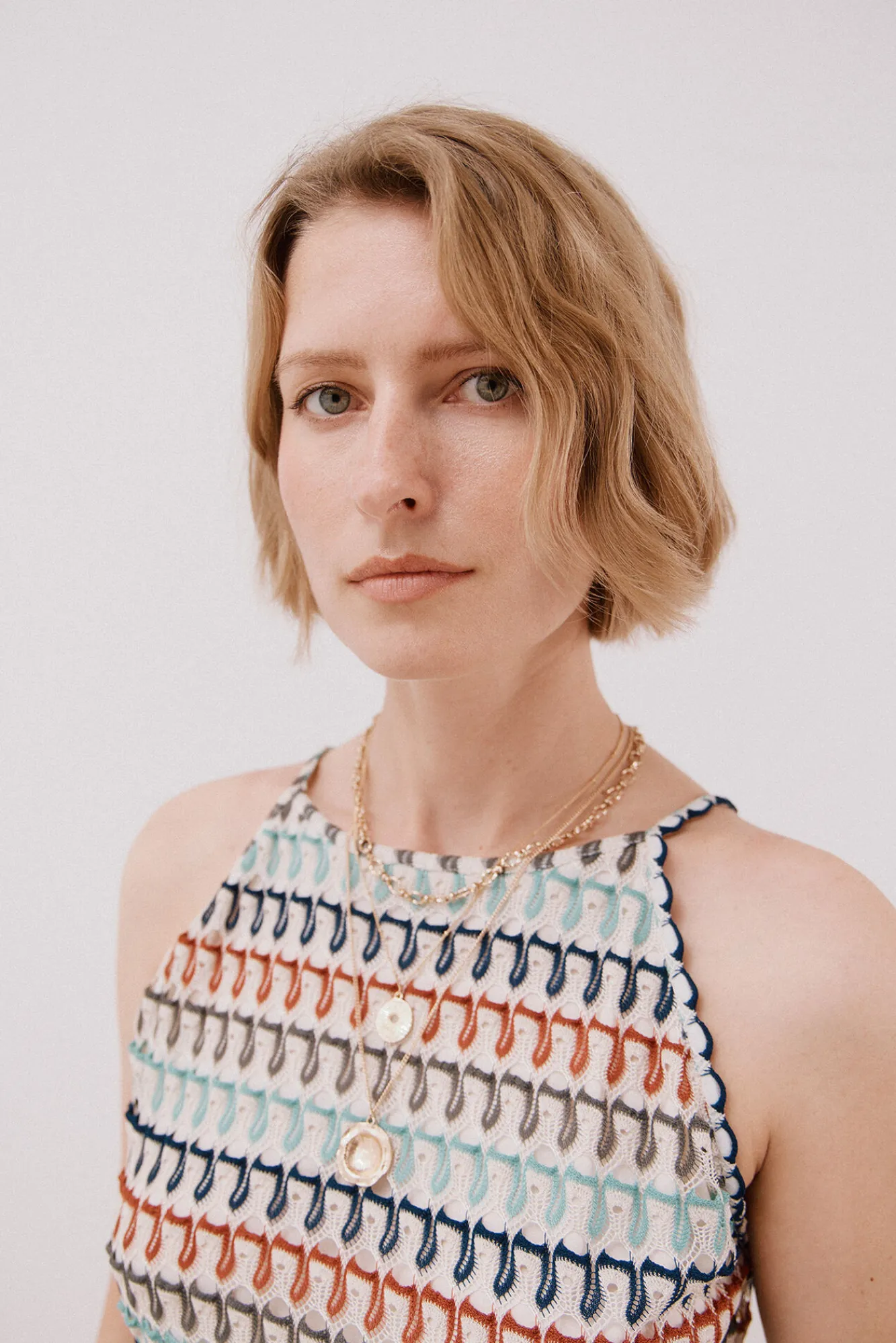 Slowlove Vestido halter multicolor