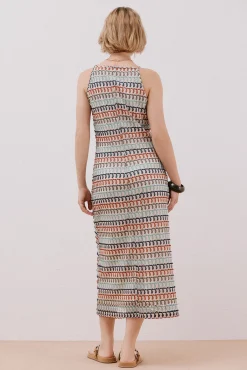 Slowlove Vestido halter multicolor