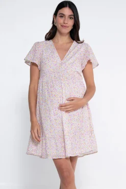 Ohma! Vestido lactancia estampado con botones