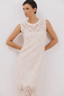 Cortefiel Vestido largo crochet
