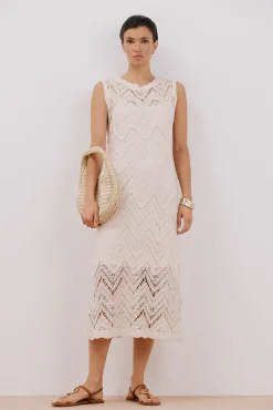 Cortefiel Vestido largo crochet