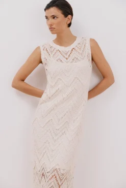 Cortefiel Vestido largo crochet