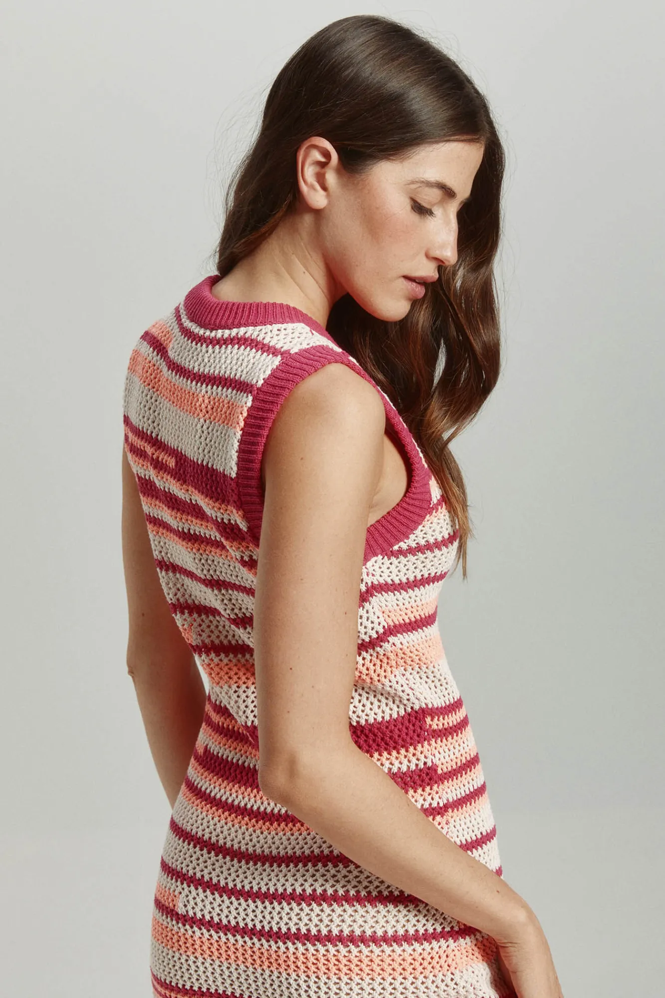Only Vestido largo crochet
