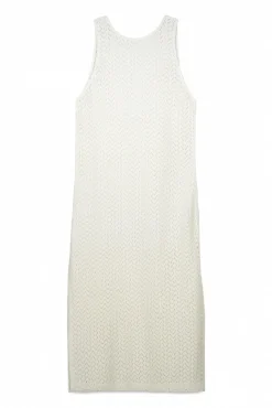Roxy Vestido largo crochet crudo