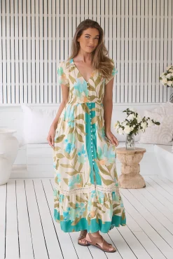 Jaase Vestido largo estampado Carmen