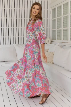 Jaase Vestido largo estampado Delmar