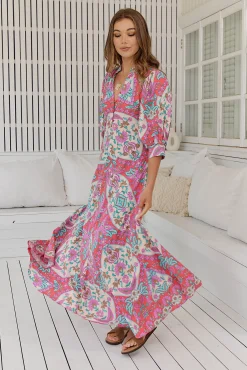 Jaase Vestido largo estampado Delmar