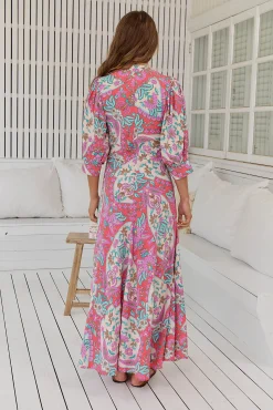 Jaase Vestido largo estampado Delmar