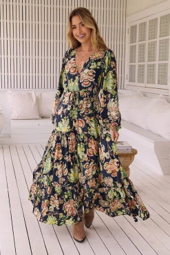 Jaase Vestido largo estampado Teresa