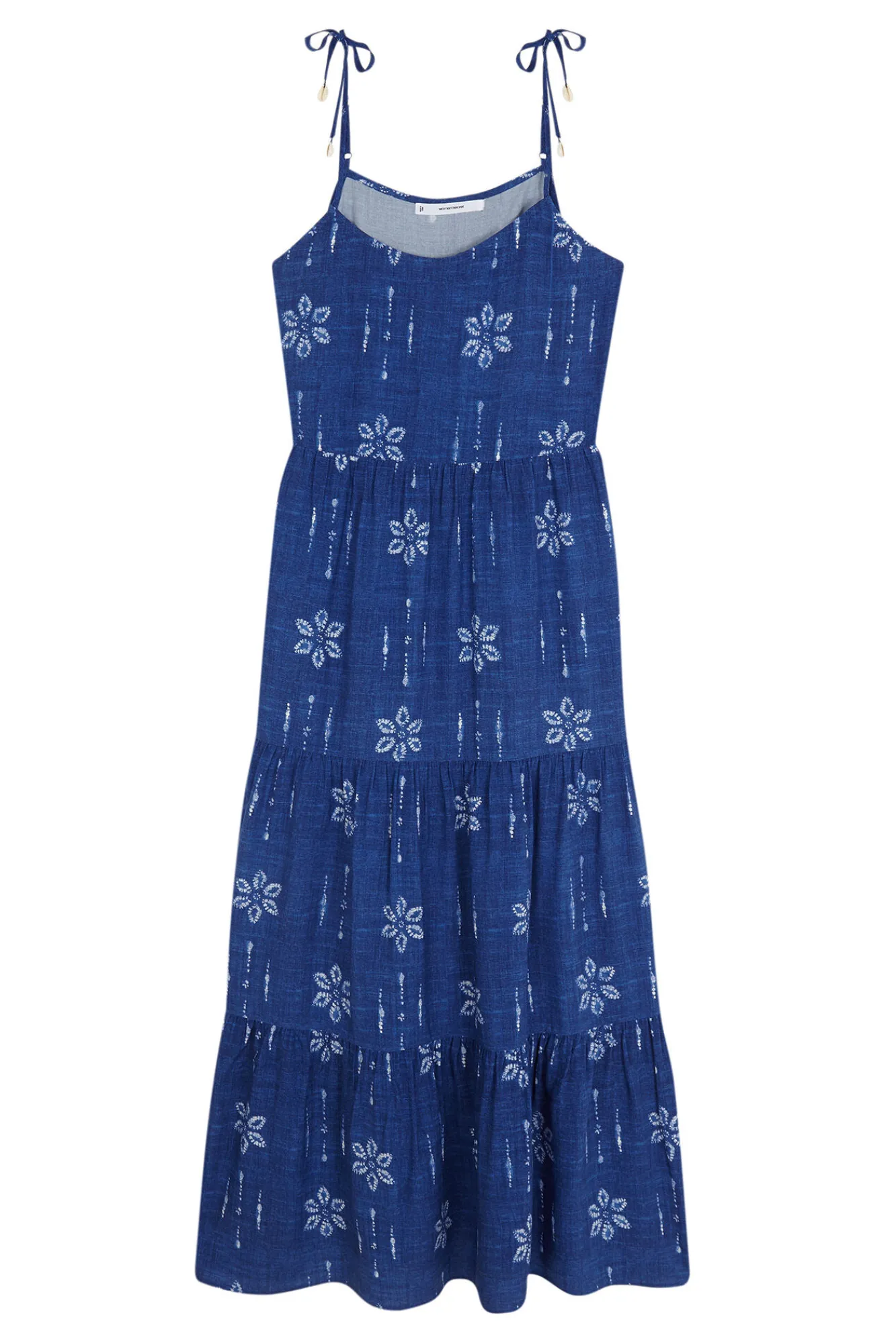 Women'secret Vestido largo floral azul