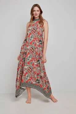 Gisela Vestido largo midi estampado