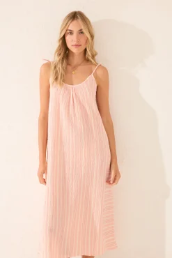 Women'secret Vestido largo raya tejida