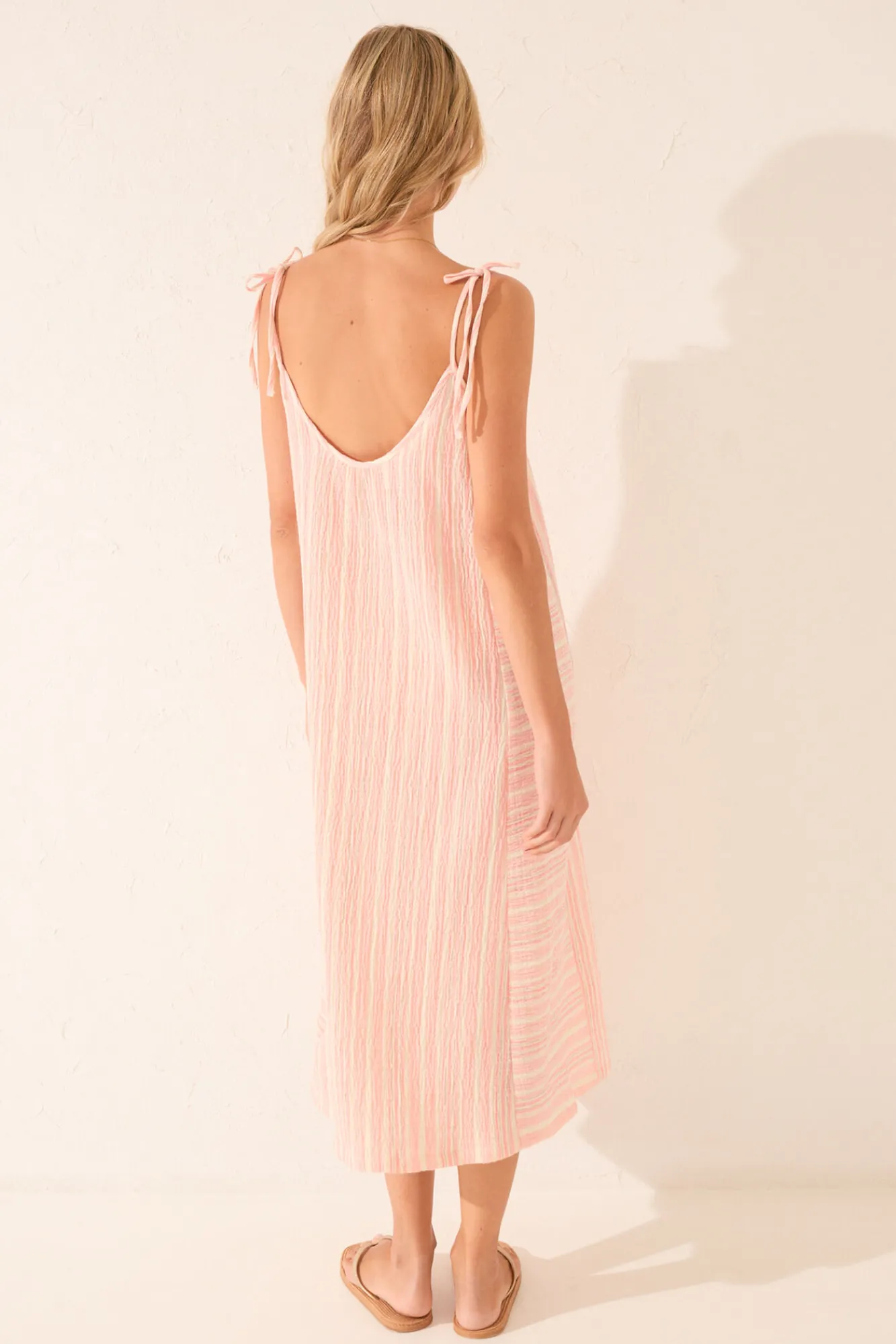 Women'secret Vestido largo raya tejida