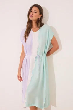 Women'secret Vestido largo tie-dye viscosa