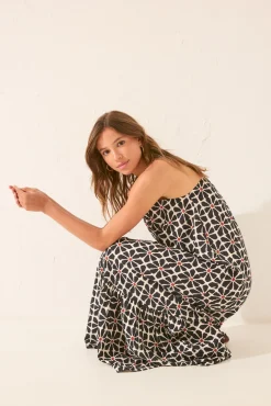 Women'secret Vestido largo tirantes estampado flores