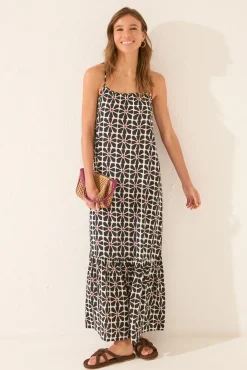 Women'secret Vestido largo tirantes estampado flores