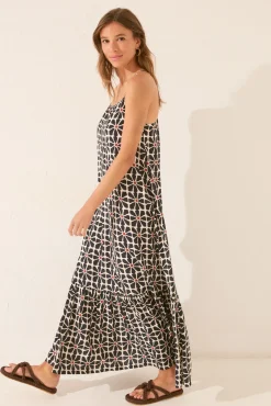 Women'secret Vestido largo tirantes estampado flores
