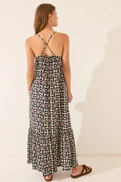 Women'secret Vestido largo tirantes estampado flores
