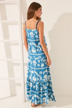 Women'secret Vestido largo viscosa sello