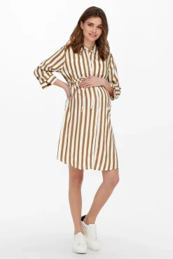 Only Maternity Vestido maternity camisero corto