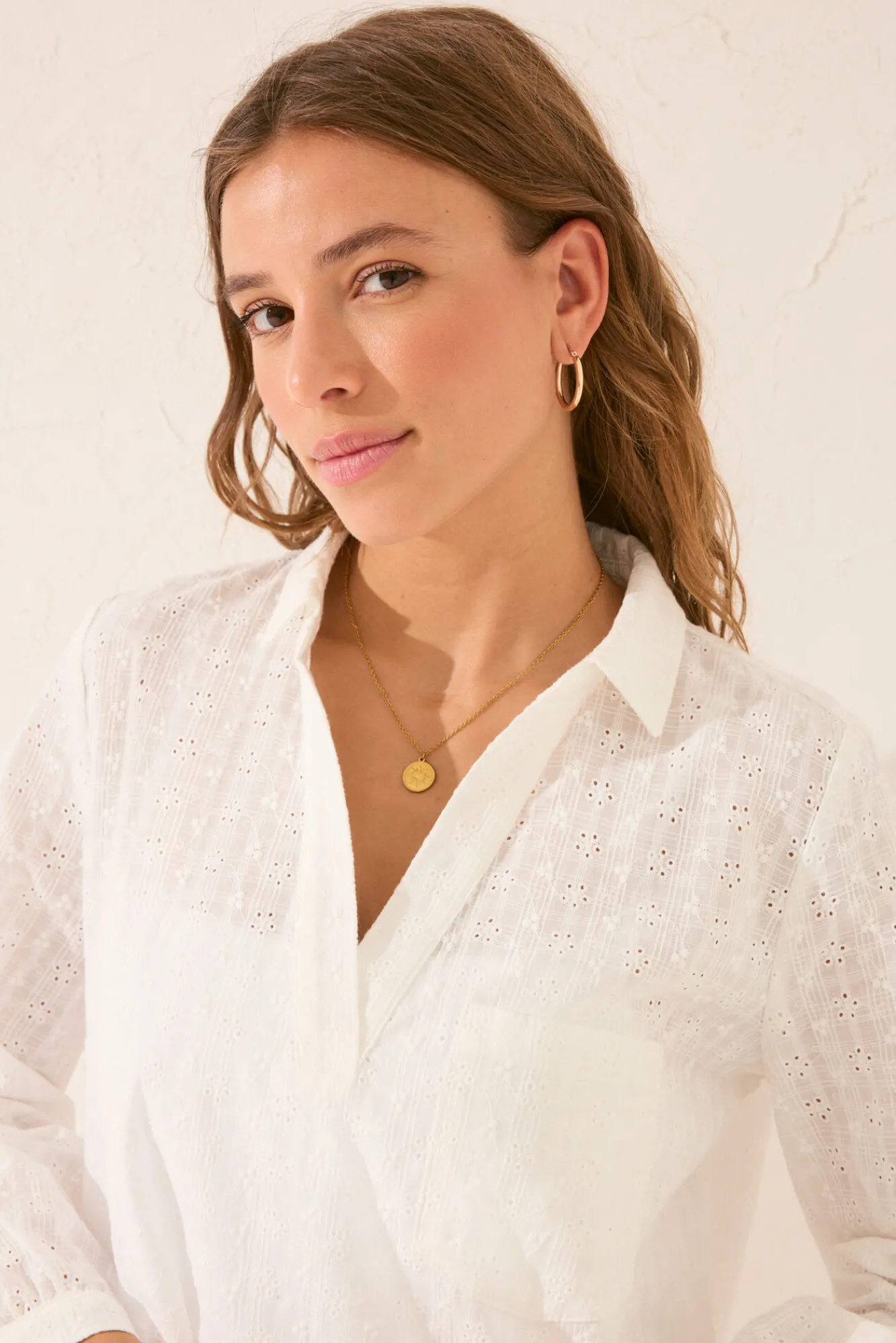 Women'secret Vestido midi algodón bordado suizo