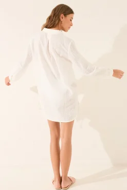 Women'secret Vestido midi algodón bordado suizo