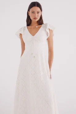 Springfield Vestido midi calados