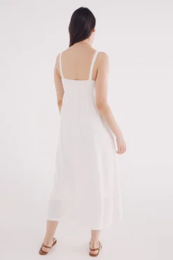 Springfield Vestido midi combinado crochet