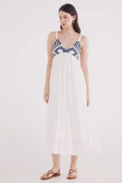 Springfield Vestido midi combinado crochet