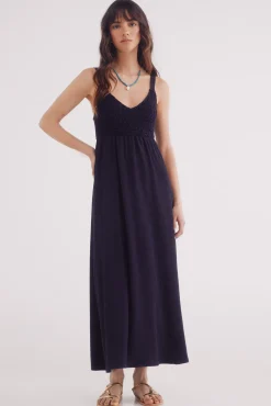 Springfield Vestido midi combinado crochet