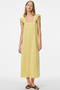 Pieces Vestido midi de flores